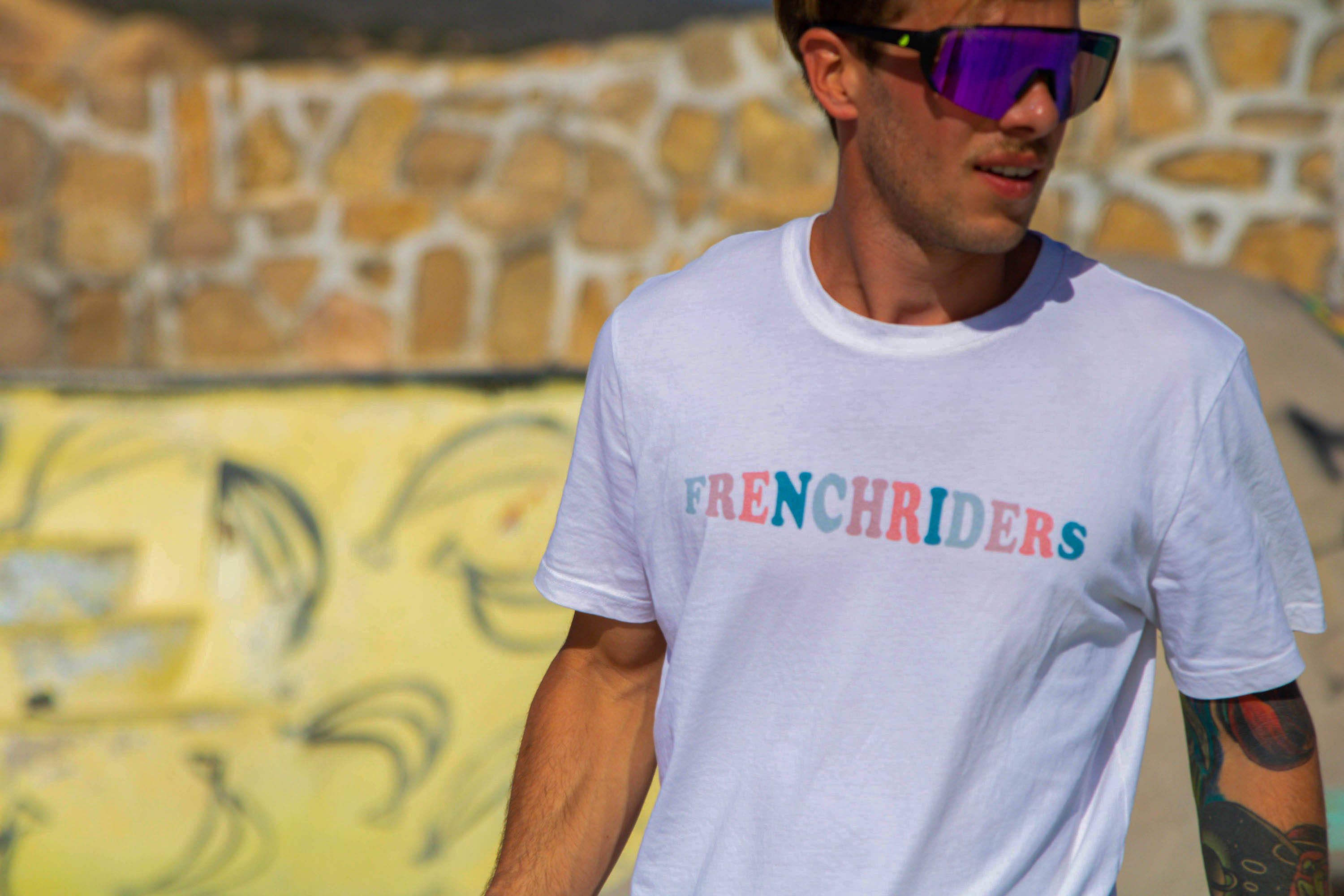 Tshirt Banc Frenchriders logo coloré